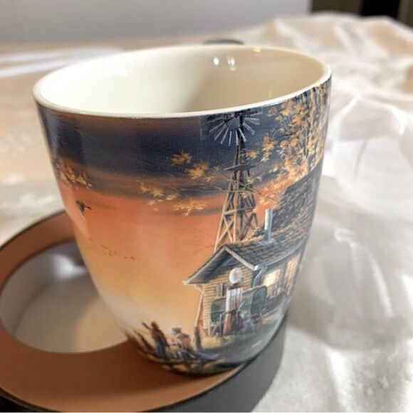 Terry Redlin Tea Cup 3.5” Morning Sunrise New in Box  Lang Ceramic Gorgeous - Picture 6 of 12